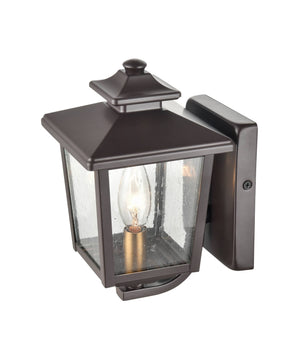 Wall Sconces Eldrick Outdoor Wall Sconce - Powder Coat Bronze - Clear Seeded Glass - 6.375in. Extension - E12 Candelabra Base