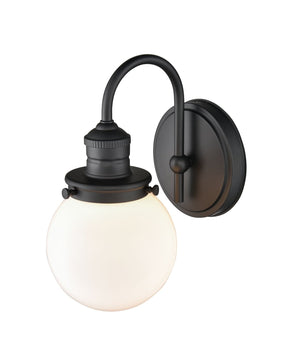Wall Sconces Ella Wall Sconce - Matte Black - Frosted White Glass - 8.5in. Extension - E26 Medium Base