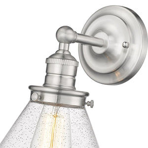 Wall Sconces Eyden Wall Sconce - Brushed Nickel - Clear Seeded Glass - 9in. Extension - E26 Medium Base