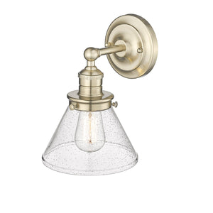 Wall Sconces Eyden Wall Sconce - Modern Gold - Clear Seeded Glass - 9in. Extension - E26 Medium Base