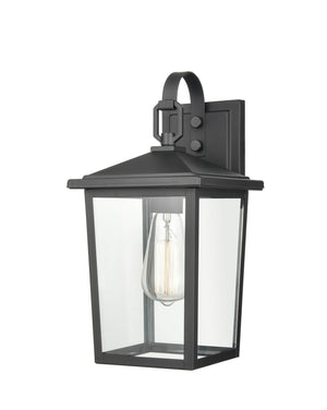 Wall Sconces Fetterton Outdoor Wall Sconce - Powder Coat Black - Clear Glass - 7.25in. Extension - E26 Medium Base