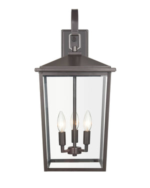 Wall Sconces Fetterton Outdoor Wall Sconce - Powder Coat Bronze - Clear Glass - 11.75in. Extension - E12 Candelabra Base