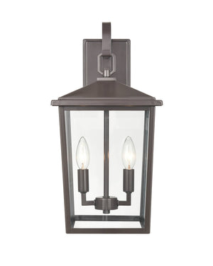 Wall Sconces Fetterton Outdoor Wall Sconce - Powder Coat Bronze - Clear Glass - 9.75in. Extension - E12 Candelabra Base