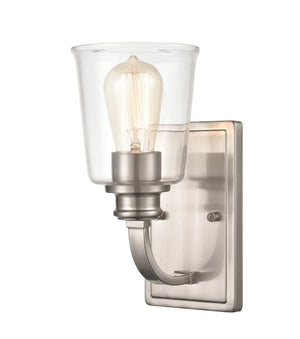 Wall Sconces Forsyth Wall Sconce - Brushed Nickel - Clear Glass - 6.5in. Extension - E26 Medium Base