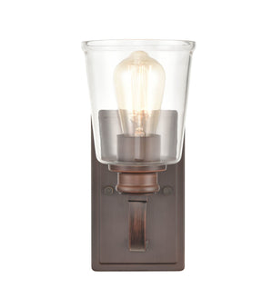 Wall Sconces Forsyth Wall Sconce - Rubbed Bronze - Clear Glass - 6.5in. Extension - E26 Medium Base