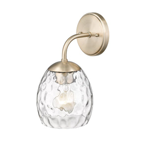 Wall Sconces Gallos Wall Sconce - Modern Gold - Thumb Print Glass - 7.5in. Extension - E26 Medium Base