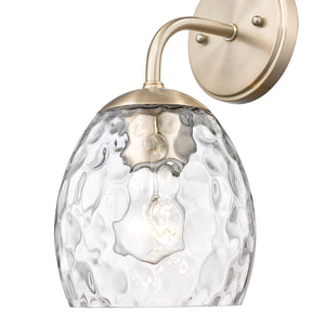 Wall Sconces Gallos Wall Sconce - Modern Gold - Thumb Print Glass - 7.5in. Extension - E26 Medium Base