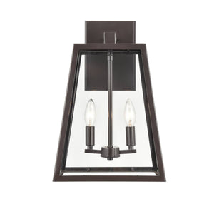 Wall Sconces Grant Outdoor Wall Sconce - Powder Coat Bronze - Clear Glass - 11in. Extension - E12 Candelabra Base