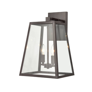Wall Sconces Grant Outdoor Wall Sconce - Powder Coat Bronze - Clear Glass - 11in. Extension - E12 Candelabra Base