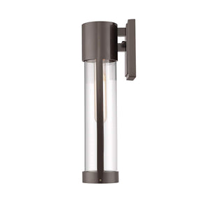 Wall Sconces Hester Outdoor Wall Sconce - Powder Coat Bronze - Clear Glass - 5.1in Extension - E26 Medium Base