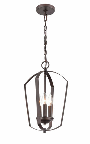 Pendant Fixtures Ivey Lake Pendant - Rubbed Bronze - Etched White Glass - 11in. Diameter - E26 Medium Base