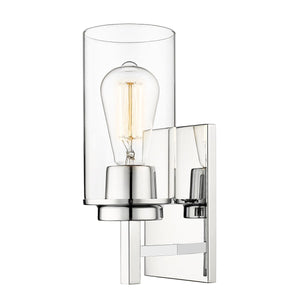 Wall Sconces Janna Wall Sconce - Chrome - Clear Glass - 5in. Extension - E26 Medium Base