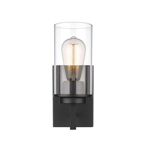 Wall Sconces Janna Wall Sconce - Matte Black - Clear Glass - 5in. Extension - E26 Medium Base