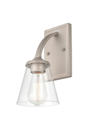 Wall Sconces Josleen Wall Sconce - Satin Nickel - Clear Glass - 7.25in. Extension - E26 Medium Base