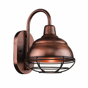 Wall Sconces R Series Wall Sconce - Natural Copper - Metal Wire Mesh - 11in. Extension - E26 Medium Base