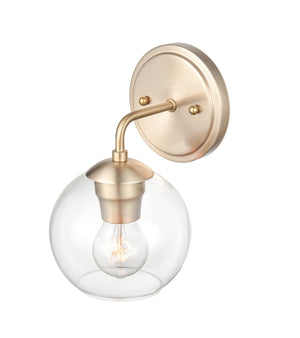 Wall Sconces Single Lamp Wall Sconce - Modern Gold - Clear Glass - 7in. Extension - E26 Medium Base