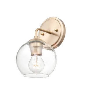 Wall Sconces Single Lamp Wall Sconce - Modern Gold - Clear Glass - 7in. Extension - E26 Medium Base