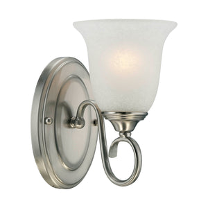 Wall Sconces Single Lamp Wall Sconce - Satin Nickel - Light India Scavo Glass - 7.5in. Extension - E26 Medium Base