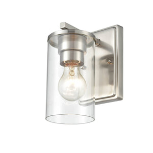Wall Sconces Verlana Wall Sconce - Brushed Nickel - Clear Glass - 6.5in. Extension - E26 Medium Base