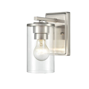 Wall Sconces Verlana Wall Sconce - Brushed Nickel - Clear Glass - 6.5in. Extension - E26 Medium Base