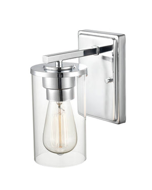 Wall Sconces Verlana Wall Sconce - Chrome - Clear Glass - 6.5in. Extension - E26 Medium Base