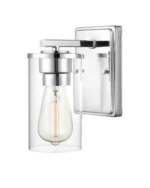 Wall Sconces Verlana Wall Sconce - Chrome - Clear Glass - 6.5in. Extension - E26 Medium Base