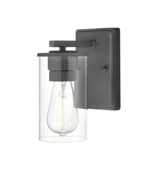 Wall Sconces Verlana Wall Sconce - Matte Black - Clear Glass - 6.5in. Extension - E26 Medium Base