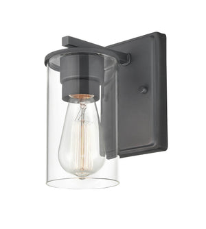 Wall Sconces Verlana Wall Sconce - Matte Black - Clear Glass - 6.5in. Extension - E26 Medium Base
